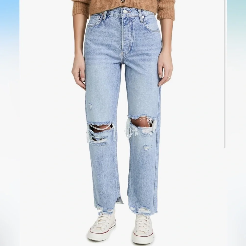 Free People Women's Tapered Baggy Boyfriend Jeans - Picture 1 of 8